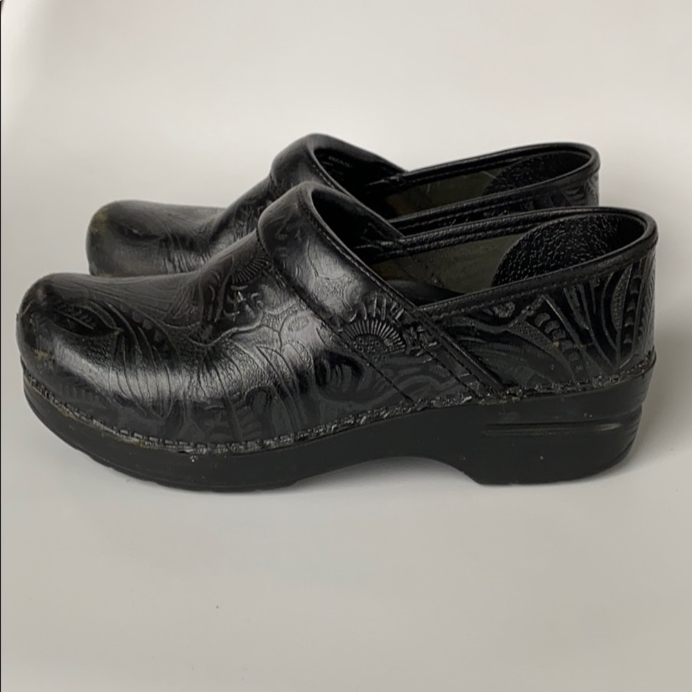 Dansko Pro XP Floral Leather Clogs
